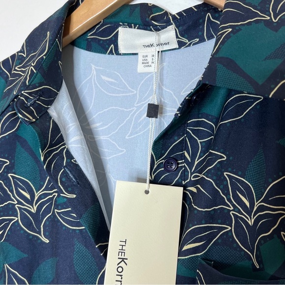 The Korner Anthropologie Brand 3/4 Button Front Dress with Pleated Skirt - Picture 4 of 8